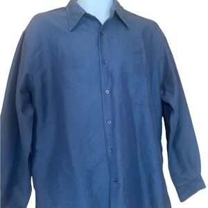 Alfani Men's Navy Casual Button-Down Shirt